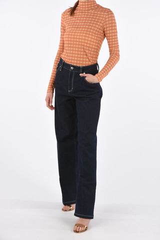 maglia a collo alto tartan