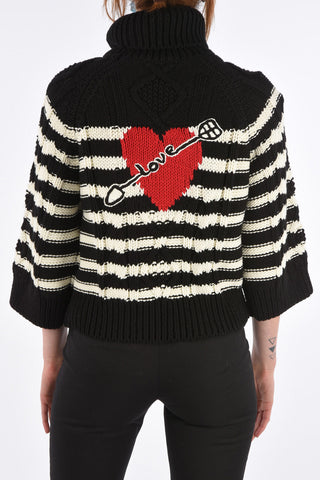 Maglia Collo Alto a Righe 