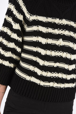 Maglia Collo Alto a Righe 