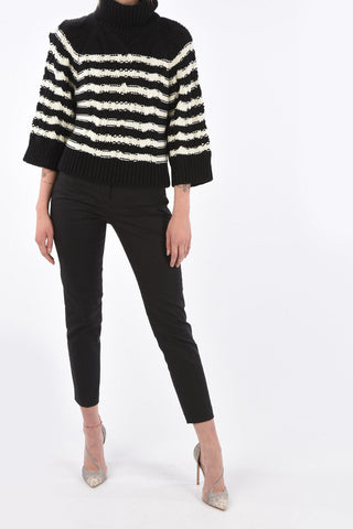 Maglia Collo Alto a Righe 