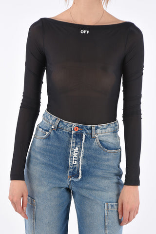 long sleeve sheer Bodysuit