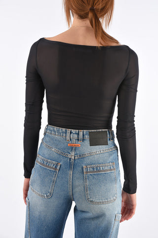 long sleeve sheer Bodysuit