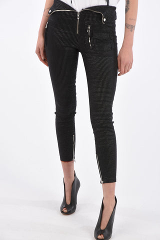 slim fit pants with ankle zip