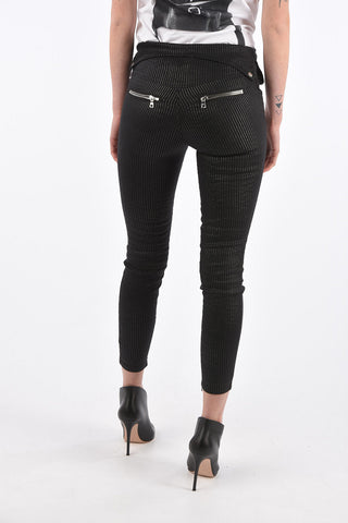 slim fit pants with ankle zip