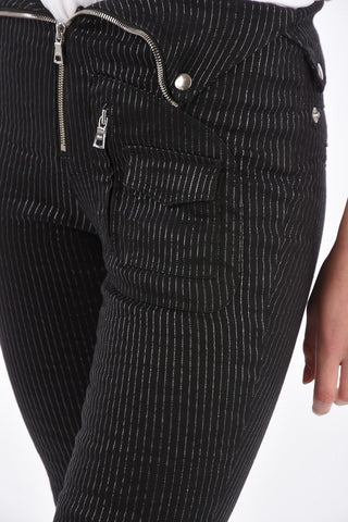 slim fit pants with ankle zip