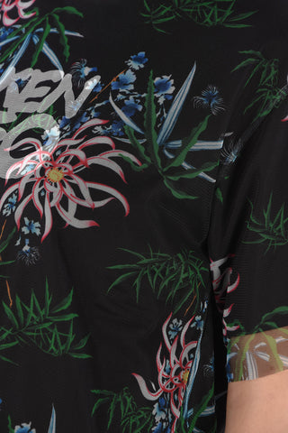 Floral-Printed Double Layer T-shirt