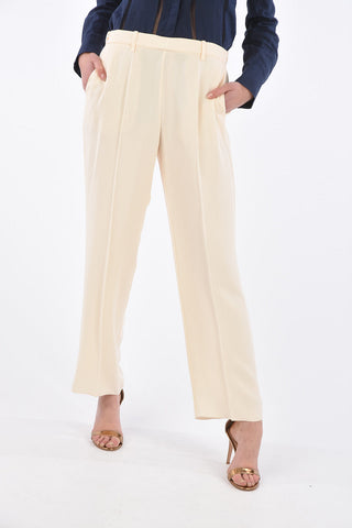 Elastic Waist Flare Pants