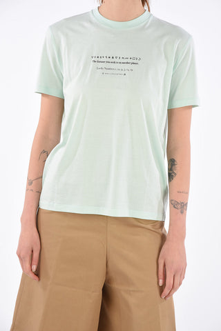 Crew Neck LUCKY NUMBERS Cotton T-Shirt