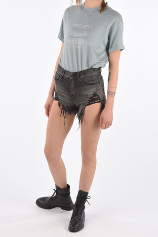 Distressed SHREDDED SLOUCH Shorts