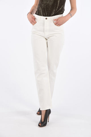Mid-rise waist straight fit jeans