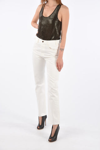 Mid-rise waist straight fit jeans