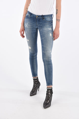 Distressed SKINZEE-LOW-ZIP Slim Fit Jeans L32