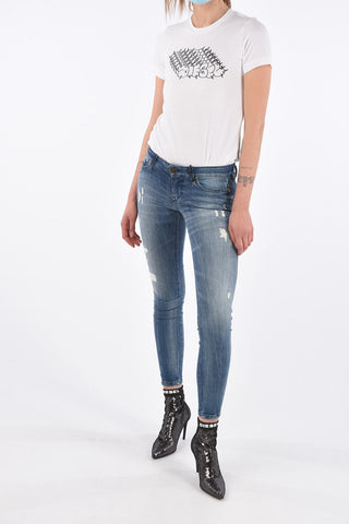 Distressed SKINZEE-LOW-ZIP Slim Fit Jeans L32