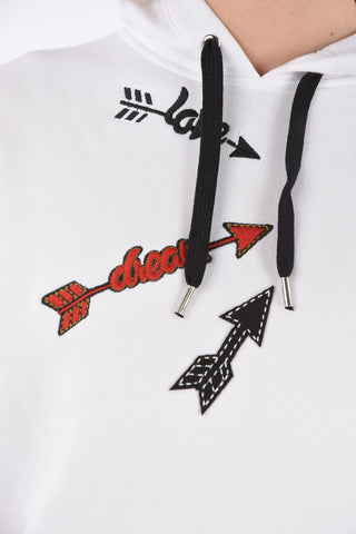 Cotton Embroidery Hoodie with Maxi Patch Pocket