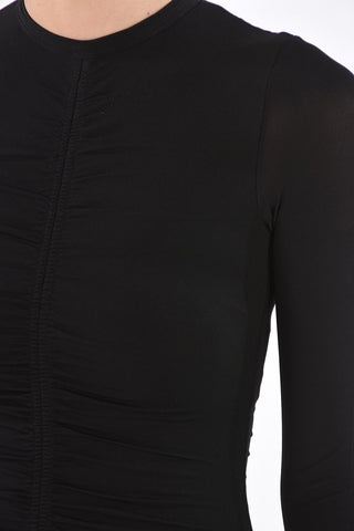 vestito attillato micro drappeggiato
