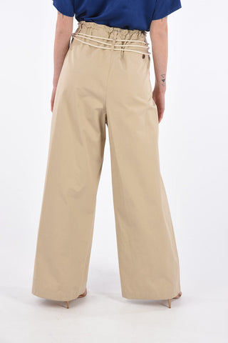 Cotton Palazzo Pants with Drawstring