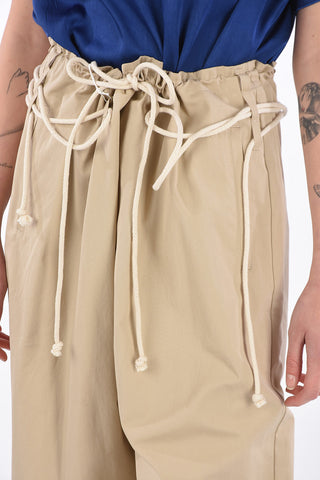 Cotton Palazzo Pants with Drawstring