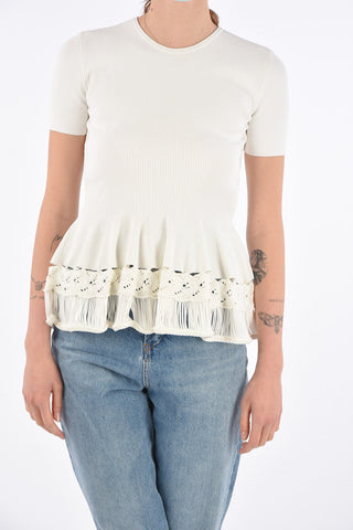 top a Costine con Dettagli crochet