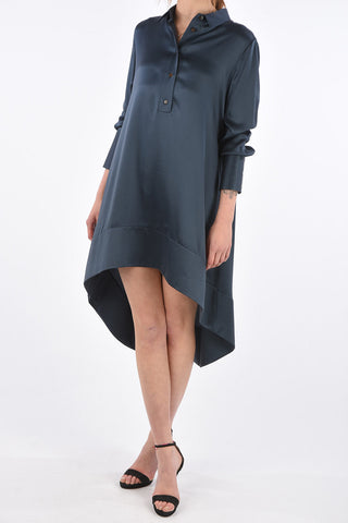 Silk Asymmetrical Oversized Blouse 