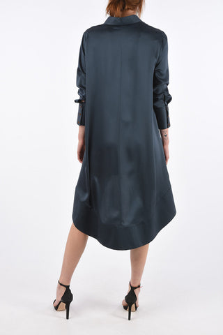 Silk Asymmetrical Oversized Blouse 