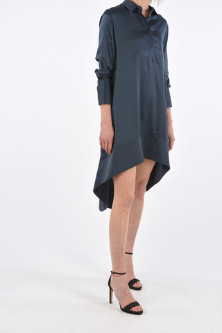 Silk Asymmetrical Oversized Blouse 