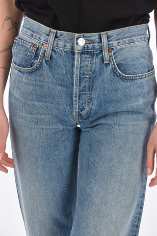 cuffed hem high-rise waist jeans