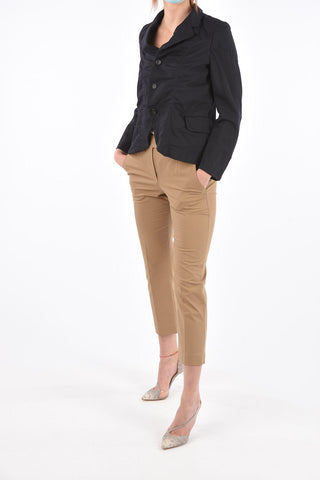 Wrinkled Effect 3 Button Blazer