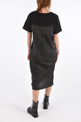 open back double split-side hem dress