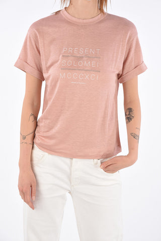 Flax and silk t-shirt