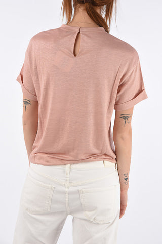 Flax and silk t-shirt