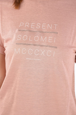 Flax and silk t-shirt