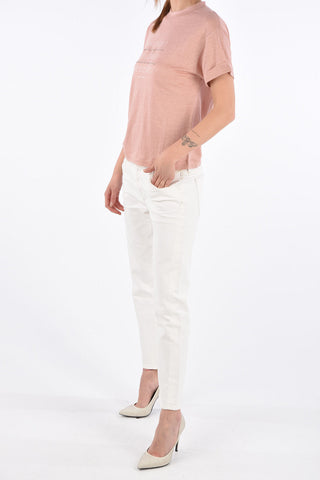 Flax and silk t-shirt