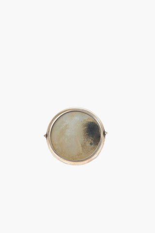 old silver mirrored ring
