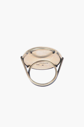 old silver mirrored ring