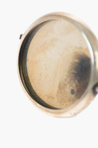 old silver mirrored ring