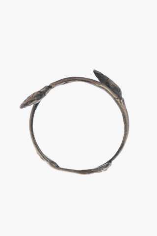 Silver DOUBLE BUD BRANCH ANTIQUE Ring