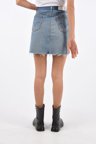 LEVIS denim high-rise waist above knee  a-line skirt