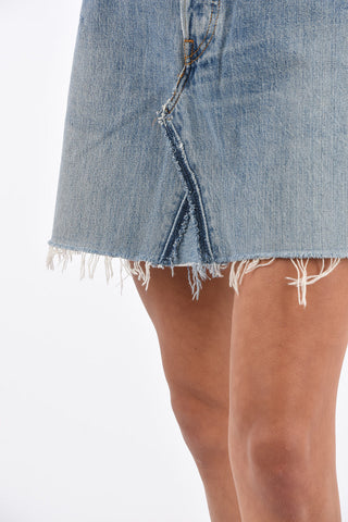 LEVIS denim high-rise waist above knee  a-line skirt