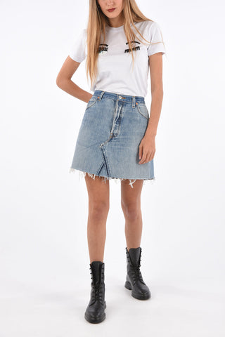 LEVIS denim high-rise waist above knee  a-line skirt