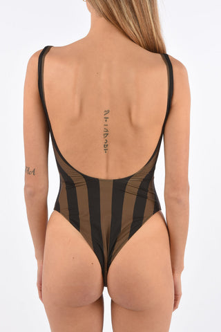 costume da bagno intero con logo stampato