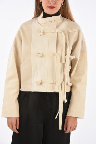 Canvas Jacket with Tie Knot Closure