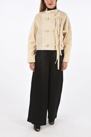 Canvas Jacket with Tie Knot Closure