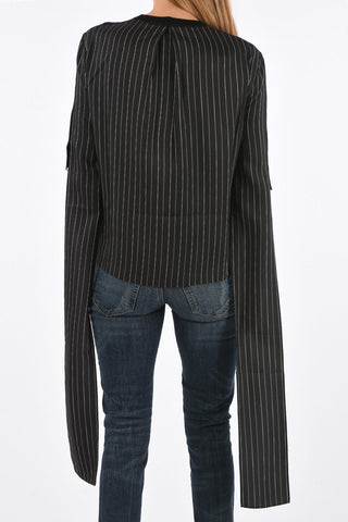 Double Fabric Short Sleeve Sweater