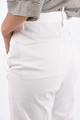Man cigarette fit cuffed hem trousers