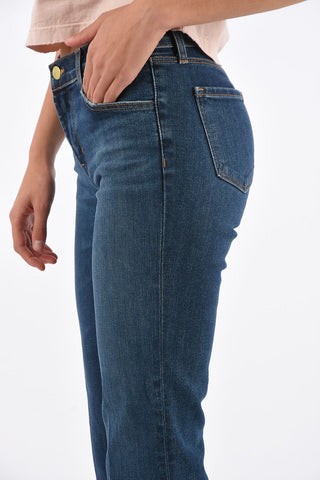 Regular waist SELENA cropped jeans