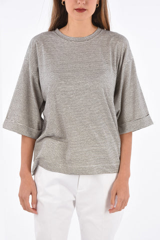 Striped crew-neck sweater