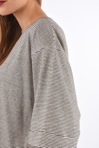 Striped crew-neck sweater
