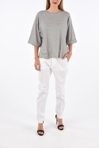 Striped crew-neck sweater