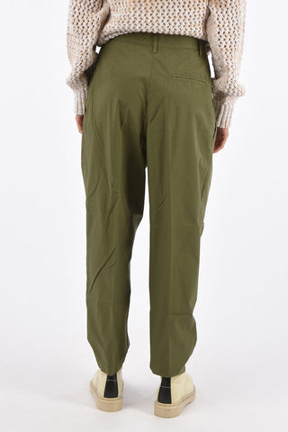 Wide leg double pleat trousers