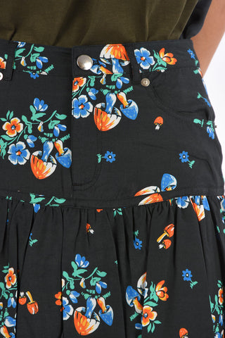 Printed Mini Bubble Skirt
